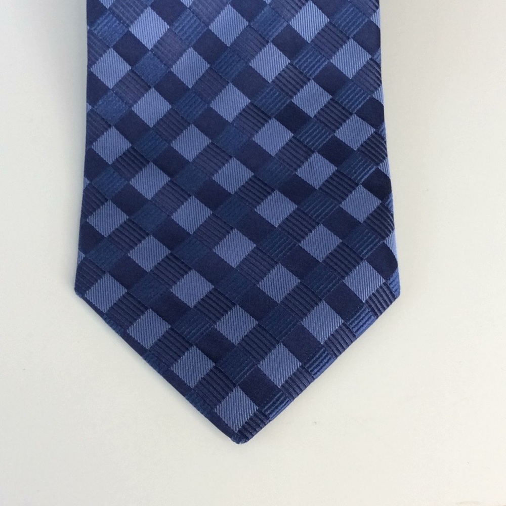 John W. Nordstrom Blue Geometric Silk Tie